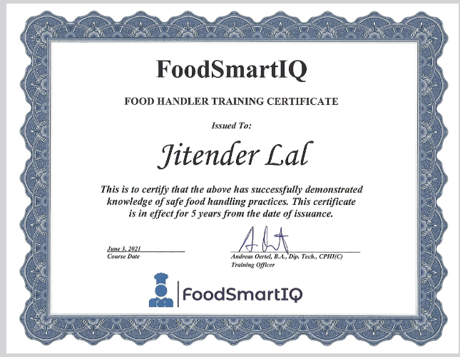 Food Handler Training Course